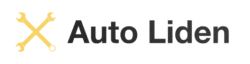 Logo Auto Liden – servis za popravak vozila s dva žuta križana ključa